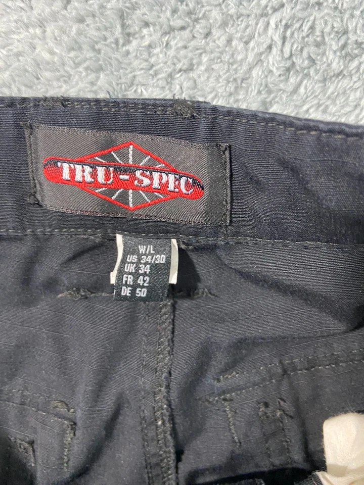 Брюки рабочие женские True Spec Cargo большие черные 34/30 прямые штанины униформа EMT EMS - Изображение 3 из 4