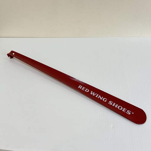 Red Wing Shoes 23” Long Handled Shoe Boot Horn Hanging Metal Red