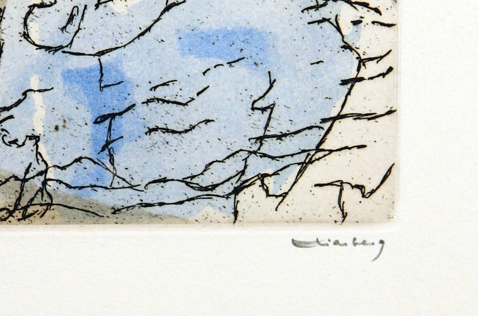 "Fallen und Schweben" 1970 Radierung Paul ELIASBERG (1907-1983 F/D) handsigniert - Bild 3 von 3