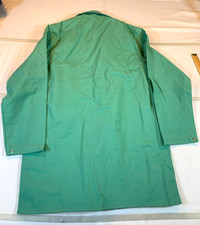 Vintage Westex Proban FR-7A Flame Resistant Shop Coat Jacket Green Workwear USA