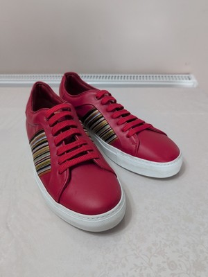 Paul Smith Ivo Leder Schnürschuhe in Rot UK 8 UVP 265£