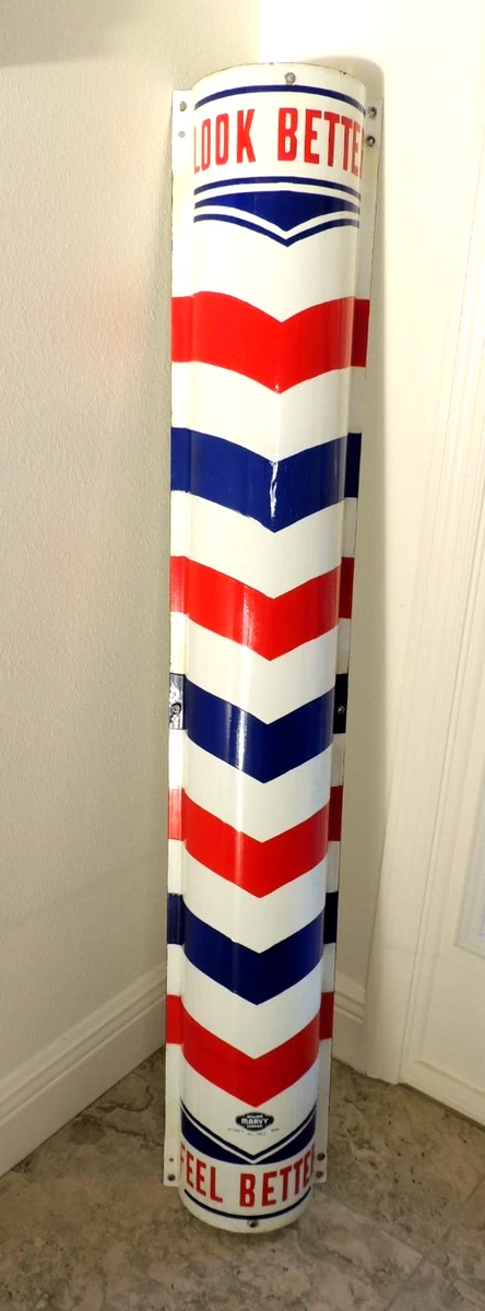 Marvy Barber Pole In Original Advertising Signs (1930-1969) for