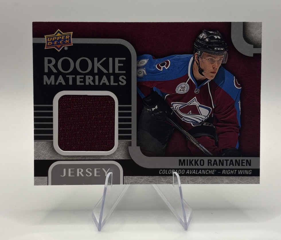 2015-16 Upper Deck Rookie Materials Jersey Card Mikko Rantanen Avalanche RC