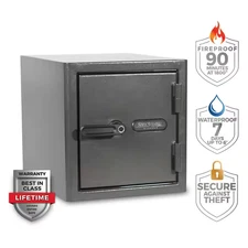 Diamond 1.32 Cu. Ft. Fireproof/Waterproof Home & Office Safe with Biometric Lock