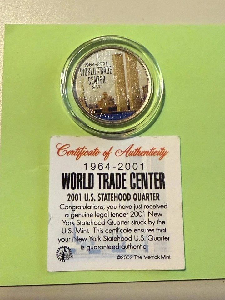 2001 New York State Quarter 9/11 Memorial Coin World Trade Center  Commemorative - Image 2 of 4