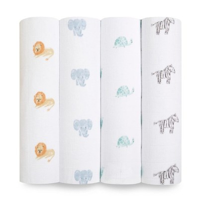 aden + anais Boutique Organic Swaddle Blanket 4-Pack   100% Organic Cotton Mu...