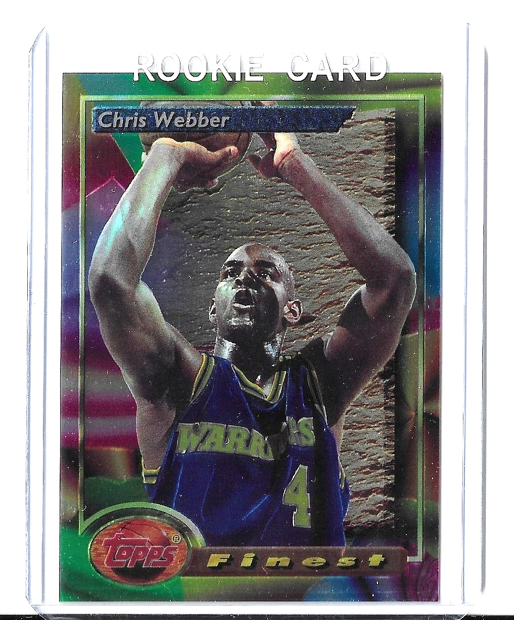 CHRIS WEBBER  1993 - 94  Topps Finest  Basketball  ROOKIE  RC  Mint HOF