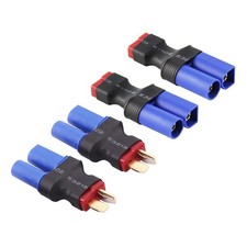 rflaueo 4pcs T-Plug Style to EC5 Male Female RC Connector Adapter E09-4