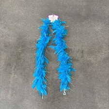 turquoise Blue w/ iridescent accent  Feather Boa one size  NWT