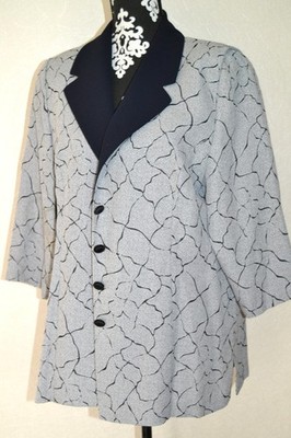 HERMANN LANGE Collection Damen Blazer Jackchen Jacke kariert 46 Grau/schwarz