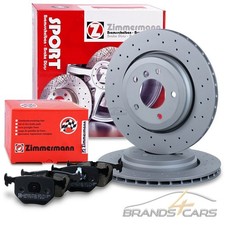 ZIMMERMANN SPORT-BREMSSCHEIBEN + BELÄGE HINTEN FÜR BMW 3-ER E46 330