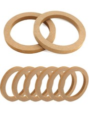 QWORK Wooden Speaker Spacer Rings, 8 Pcs 6.5" Car MDF Ring, 8 Pack