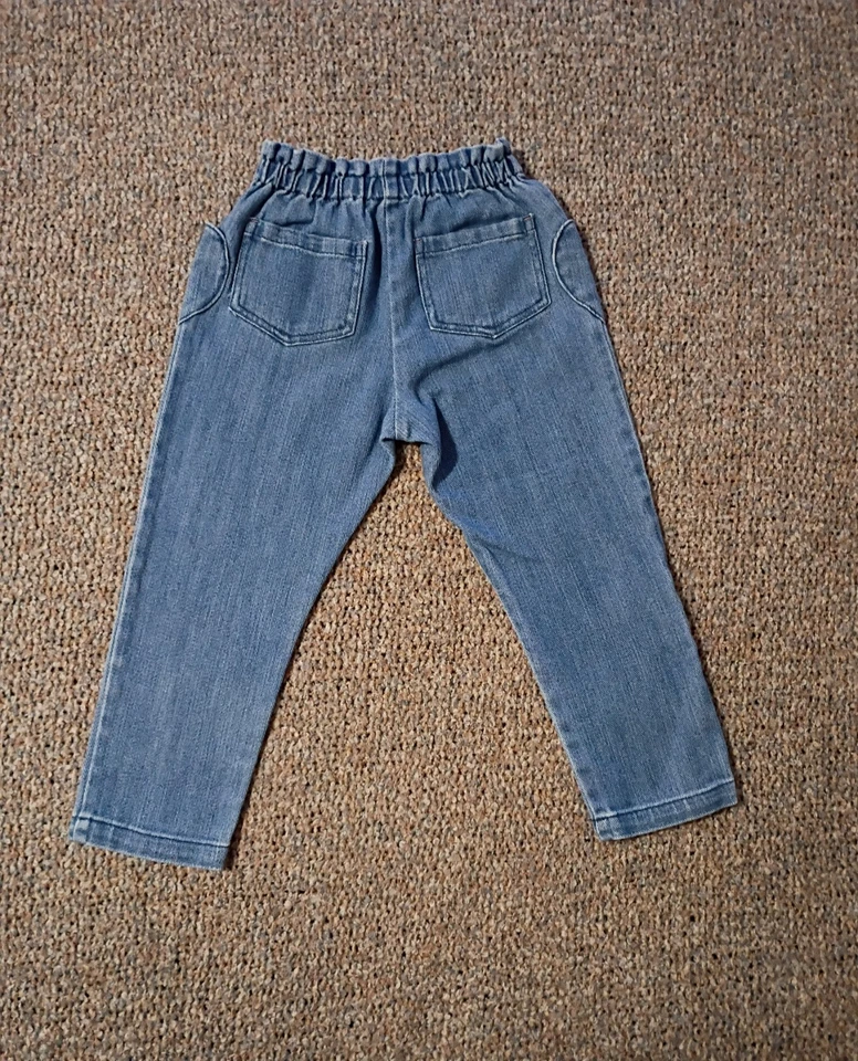 Mini Boden Soft Denim Jeans Heart Pockets Size 5T Girls NWOT - Image 2 of 4