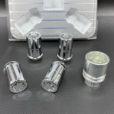 Ford OEM Anti-Theft Wheel Locks Lug Nut Set of 4 SAE with Key E9TZ-1A043-A