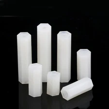 3mm/M3 White Nylon Hex Spacer Standoff Pillar Female-Female Screws High Quality]