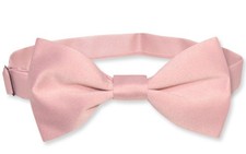 Vesuvio Napoli Boys BOWTIE Solid DUSTY PINK Color Youth Bow Tie
