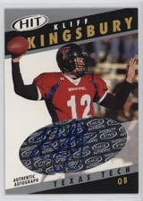 2003 SAGE Hit Auto Silver Kliff Kingsbury #A16 Rookie Auto RC