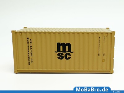 Gelber 20ft Container ''Mediterranean Shipping Company - MSC'' in 1:87 (H0)