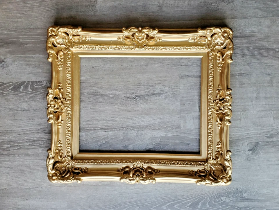 16x20 Matte Gold Photo Frame Ornate Picture Frame Canvas Art Print Home Deco - Image 2 of 4