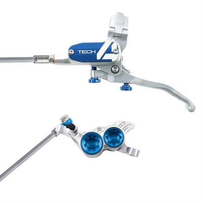 freno a disco anteriore tech 4 v4 4 pistoni blu/argento HOFT4VSF.B HOPE freni mt