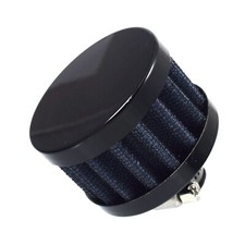 Black Blue Air Filter Breather Racing Crankcase Valve Cover Mesh 9mm Clamp
