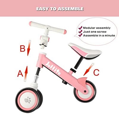 Jollito Baby Balance Bike, Adjustable 