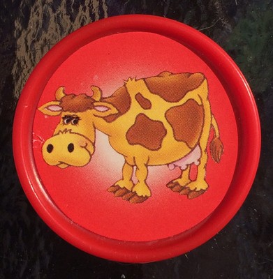 Fisher Price Barnyard Bingo Game Replacement 1 Coin Token Red