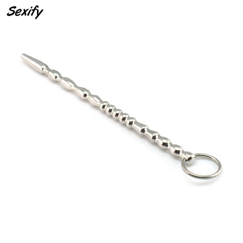 Thick Solid Ribbed Penis Plug Cock Steel Rod Mens Male Smooth Adult Sex Toy - Picture 16 of 19