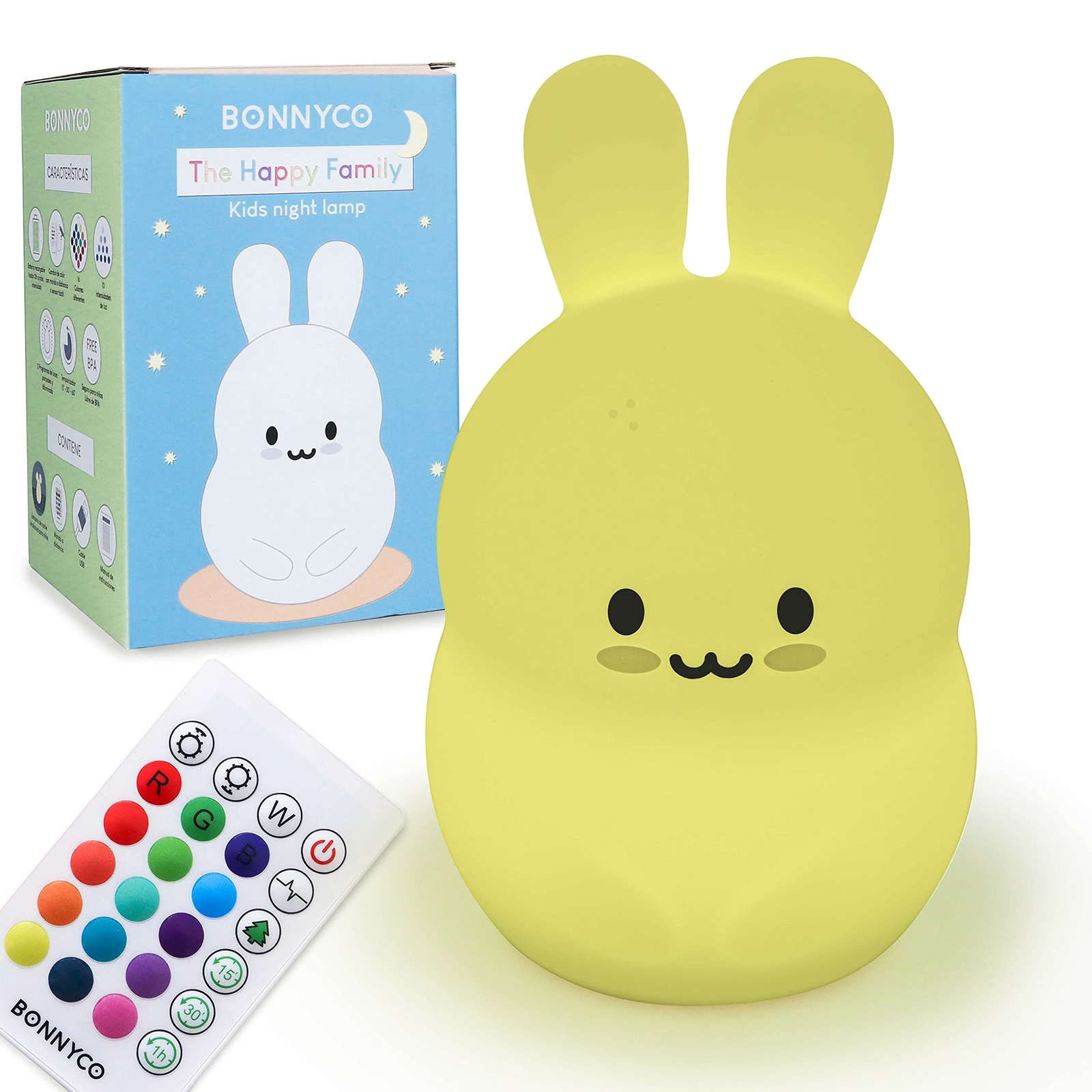 BONNYCO Light Kids with Remote & Touch Control 16 Colours Night Lights Rabbit Ba