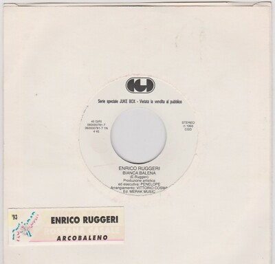 7'' Juke Box Enrico Ruggeri / Rossana Casale - Walweiß / Regenbogen (Edit 