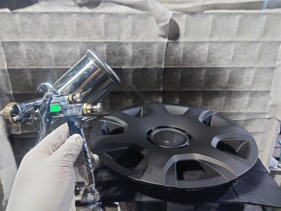 TOYOTA Hiace 200 S-GL Matte Black 15in Wheel Covers Set New Takeoff Free ship - Image 2 of 4