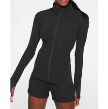 Athleta Women s Size S Full Zip Mock Neck Shanti Jacket Powervita Black