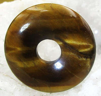 TIGERAUGE      Edelstein    Donut  ANHÄNGER    30 mm      Nr.3