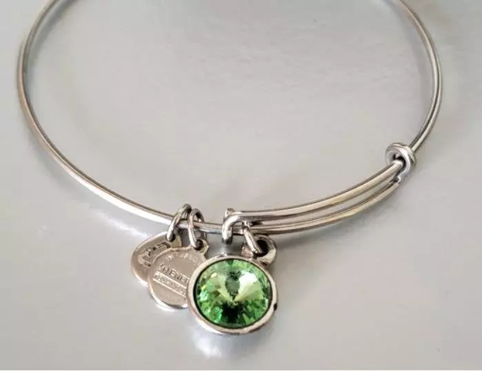 Authentic Peridot Bracelet 925 Sterling Oval Cut Gemstone Sliver Jewelry