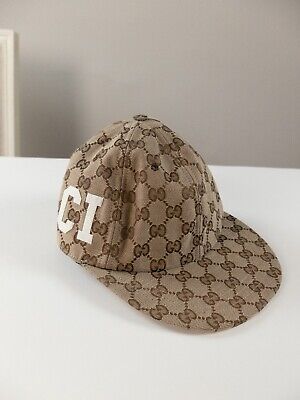 GUCCI beige supreme GG Web logo canvas baseball cap Size 58 GUCCI beige supreme GG Web logo canvas baseball cap Size 58