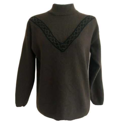 HERILL Men's Vintage Cashmere Vintage Mock Neck Knit Green Japan 