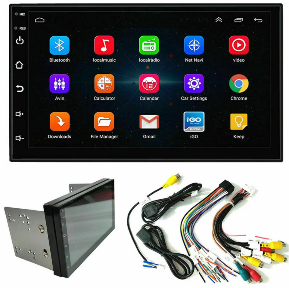 STEREO ANDROID AUTORADIO PER AUTO SCHERMO 7 POLLICI WIFI GPS BLUETOOTH CHIAMATA