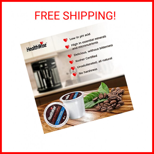 Healthwise French Vanilla Decaf Low Acid Coffee K-Cups - Swiss Water Process - A