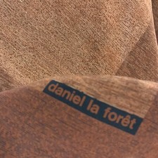 DANIEL LA FORET CHECK HAND ROLLEDSQUARE silk scarf 30/29 in MADE IN FRANCE A67