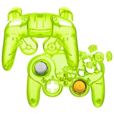 Clear Lime Green Buttons Replacement Shell Kit for Nintendo GameCube Controller