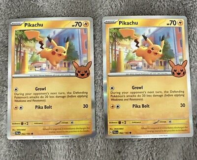 2 Pikachu 062/193 Trick or Trade Holo Pokemon TCG
