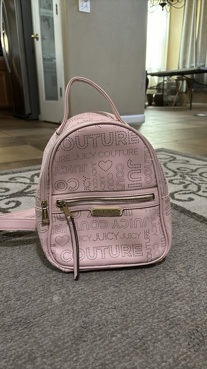 BNWT. JUICY COUTURE BLUSH WORD PLAY BACKPACK juicy couture Vinyl Blush Pink Word Play Small Backpack With  main image 3