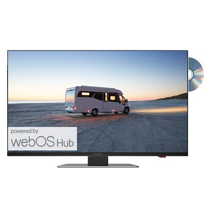 Reflexion LDDX24iBT_Black Smart TV mit int. DVD-Laufwerk für Caravan 12/24/230 V