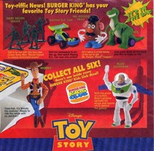 1995 DISNEY'S TOY STORY BURGER KING KIDS MEAL TOYS - U - PICK
