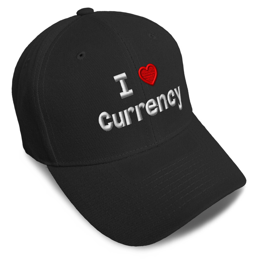 Baseball Cap I (Love) Currency Red Heart Hobbies Lovers Dad Hats for Men & Women