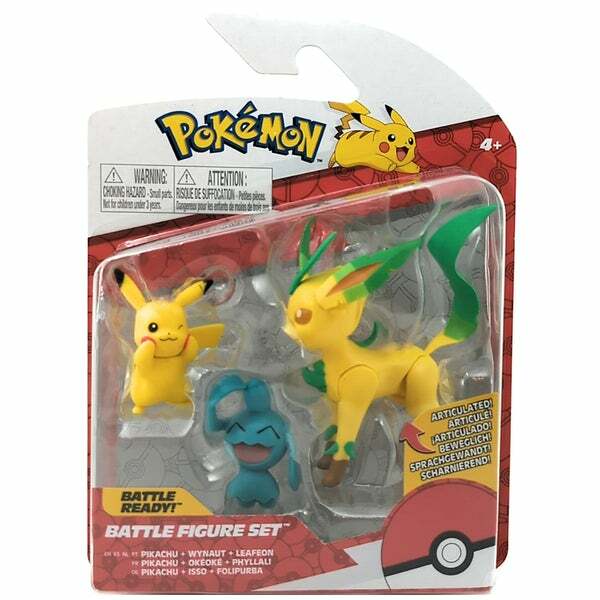 New 2021 Jazwares POKEMON Battle Figure Set Pikachu & Wynaut