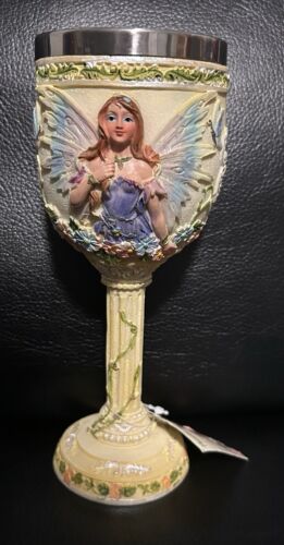 Decorative Fantasy Fairy Goblet 7.5” H 3”D Multicolor