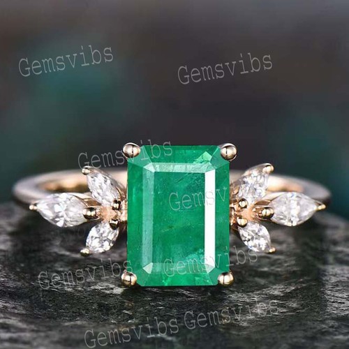 Bague Créateur Imposante En Argent 925 Avec émeraude - Neuf Sans Emballage - Pièce Rare Et Unique