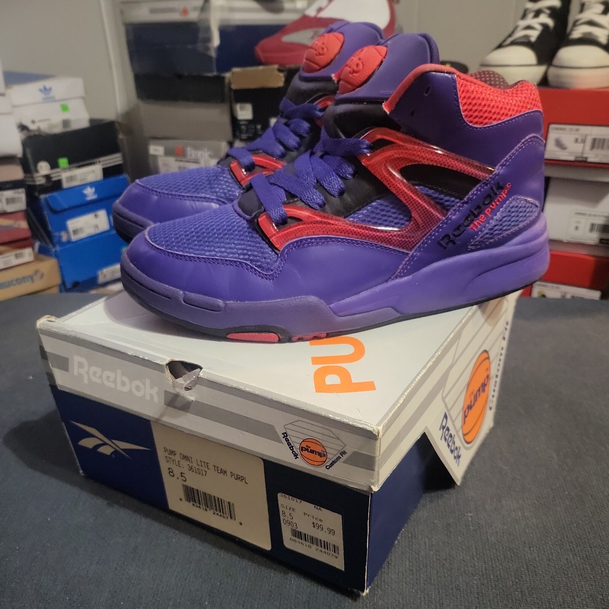 Otrain Reebok Ers 5000 Enfant Violet Pump Omni Zone Reebok Iverson