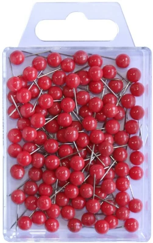 Wedo Markierung Nadeln Rundkopf Nadellänge 16mm Kopfdurchmesser rot Größe 6 neu